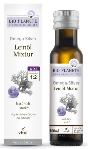 33002OMEGA SILVER - MIESZANKA Z OLEJEM LNIANYM (ALGI MORSKIE) BIO 100 ml - BIO PLANETE-1