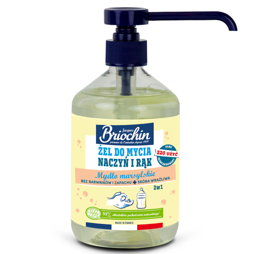 33053ŻEL DO MYCIA NACZYŃ I RĄK NA BAZIE MYDŁA MARSYLSKIEGO ECO 500 ml - BRIOCHIN-1