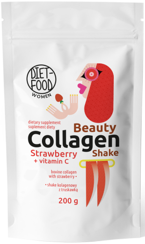 33065SHAKE KOLAGENOWY Z WITAMINĄ C I TRUSKAWKĄ 200 g - DIET-FOOD-1