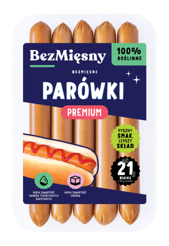 33072BEZMIĘSNE PARÓWKI PREMIUM 160 g - BEZMIĘSNY-1