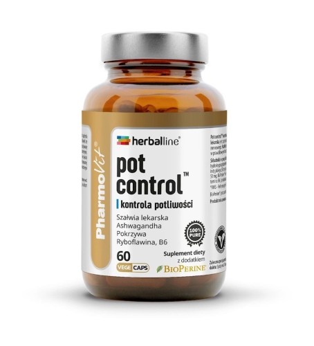 33089KAPSUŁKI NA KONTROLĘ POTLIWOŚCI (POT CONTROL) BEZGLUTENOWE 60 szt. - PHARMOVIT (HERBALLINE)-1