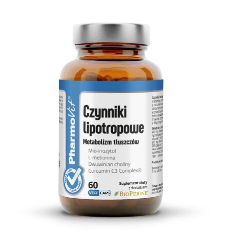33090KAPSUŁKI NA METABOLIZM TŁUSZCZÓW (CZYNNIKI LIPOTROPOWE) BEZGLUTENOWE 60 szt. - PHARMOVIT (CLEAN LABEL)-1