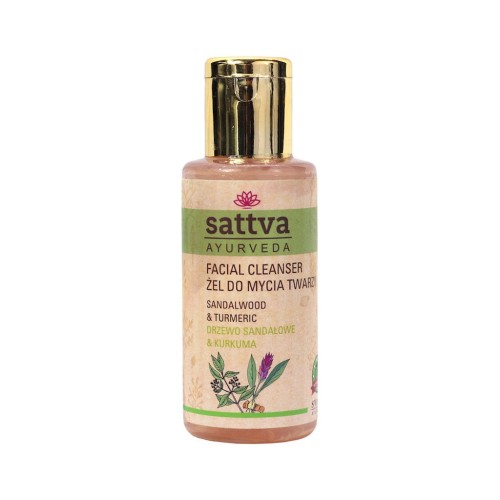 33153ŻEL DO MYCIA TWARZY DRZEWO SANDAŁOWE I KURKUMA 100 ml - SATTVA-1