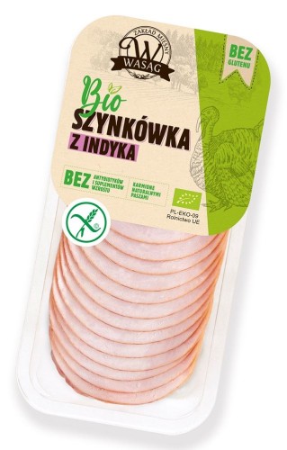 SZYNKÓWKA Z INDYKA PLASTRY BEZGLUTENOWA BIO 130 g - WASĄG (NA ZAMÓWIENIE)-1 33216 