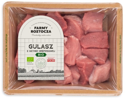 MIĘSO GULASZOWE Z SZYNKI SUROWE BIO 300 g - FARMY ROZTOCZA (NA ZAMÓWIENIE)-1 33223 