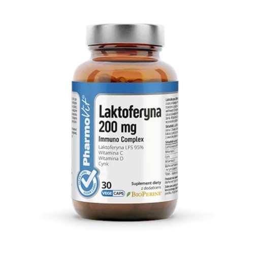 KAPSUŁKI NA UKŁAD ODPORNOŚCIOWY (LAKTOFERYNA IMMUNO COMPLEX) BEZGLUTENOWE 30 szt. - PHARMOVIT (CLEAN LABEL)-1 33265 