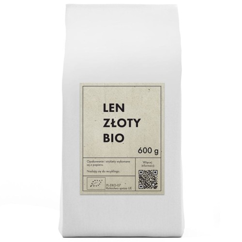 LEN ZŁOTY (SIEMIĘ LNIANE) BIO 600 g - THE PLANET-1 33276 