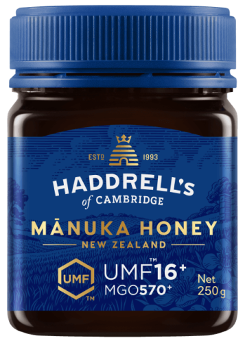 MIÓD MANUKA UMF 16+ MGO 570+ 250 g - HADDRELL'S OF CAMBRIDGE-1 33343 