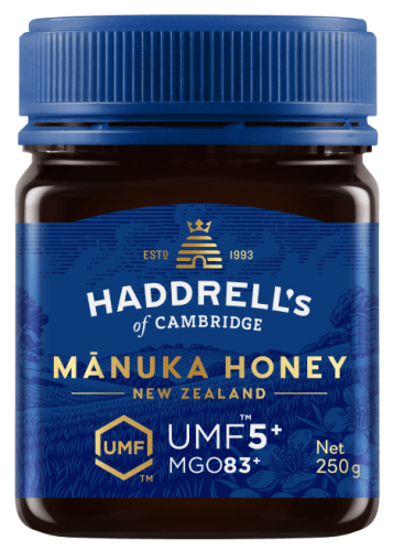 MIÓD MANUKA UMF 5+ MGO 83+ 250 g - HADDRELL'S OF CAMBRIDGE-1 33345 