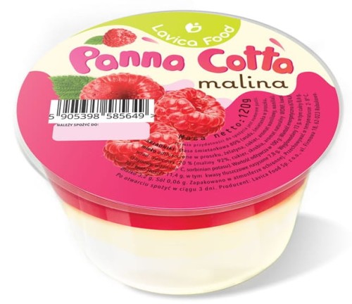 DESER PANNA COTTA Z MALINAMI 120 g - LAVICA FOOD-1 33353 