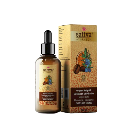OLEJEK DO CIAŁA KAWA I POMARAŃCZA ZŁUSZCZANIE I NAWILŻANIE ECO 100 ml - SATTVA (AYURVEDA)-1 33406 