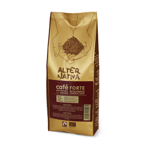 KAWA ZIARNISTA ARABICA/ROBUSTA FORTE FAIR TRADE BEZGLUTENOWA BIO 500 g - ALTERNATIVA3-1 33444 