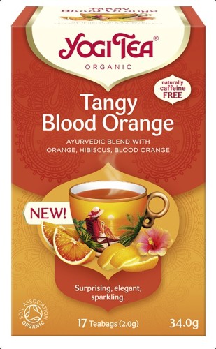 HERBATKA ORZEŹWIAJĄCA CZERWONA POMARAŃCZA (TANGY BLOOD ORANGE) BIO (17 x 2 g) 34 g - YOGI TEA-1 33466 