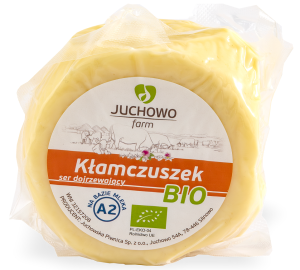 SER ŻÓŁTY DOJRZEWAJĄCY KŁAMCZUSZEK BIO (około 0,30 kg) - JUCHOWO (NA ZAMÓWIENIE)