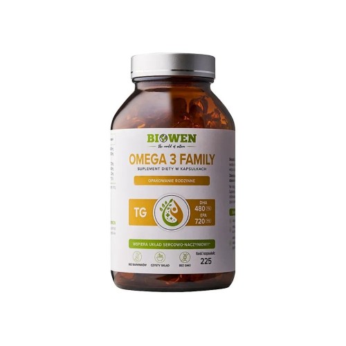 OMEGA-3 FAMILY 225 KAPSUŁEK - BIOWEN-1 33496 