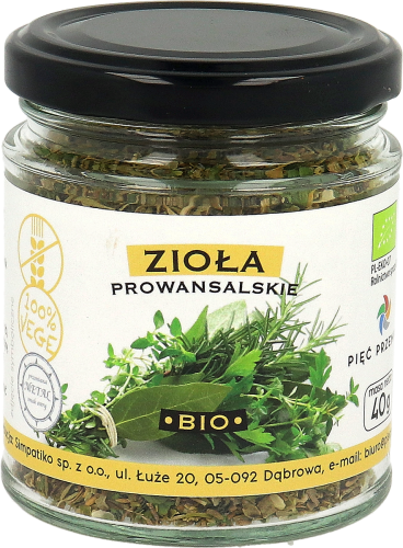 ZIOŁA PROWANSALSKIE BEZGLUTENOWE BIO 40 g - PIĘĆ PRZEMIAN-1 33529 