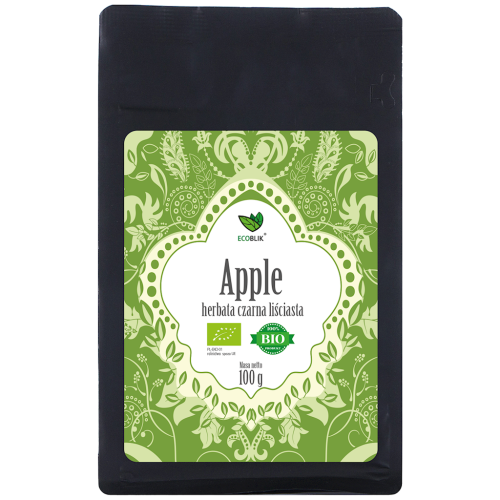 HERBATA CZARNA LIŚCIASTA JABŁKOWA BIO 100 g - ECOBLIK-1 33617 