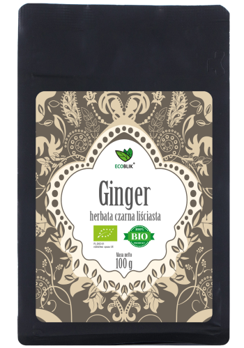 HERBATA CZARNA LIŚCIASTA IMBIROWA BIO 100 g - ECOBLIK-1 33619 