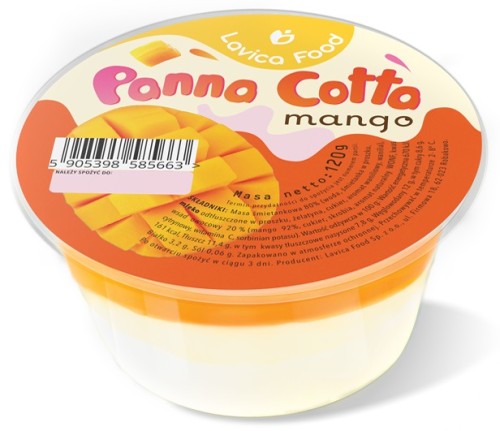 DESER PANNA COTTA Z MANGO 120 g - LAVICA FOOD-1 33633 