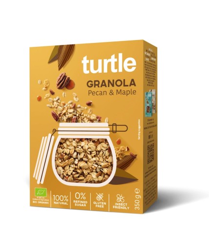 GRANOLA ORZECHY PEKAN - SYROP KLONOWY BEZGLUTENOWA BIO 350 g - TURTLE-1 33675 