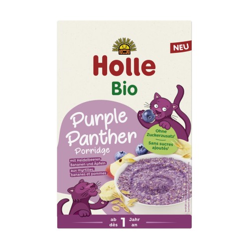 OWSIANKOWA PANTERA BANAN - JABŁKO - JAGODA BEZ DODATKU CUKRÓW OD 1 ROKU BIO 200 g - HOLLE-1 33690 