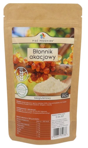 BŁONNIK AKACJOWY BEZGLUTENOWY 250 g - PIĘĆ PRZEMIAN-1 33714 