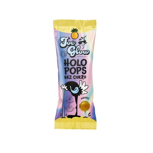 LIZAK KULKA KRYSZTAŁOWA O SMAKU ANANASOWYM Z WITAMINĄ D I C BEZ CUKRU BEZGLUTENOWY 8 g - JOE GLOW-1 33740 