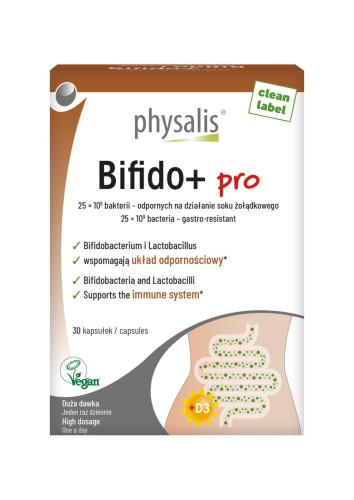 KAPSUŁKI NA ODBUDOWĘ FLORY JELIT (BIFIDO+ PRO) 30 szt. - PHYSALIS-1 33759 