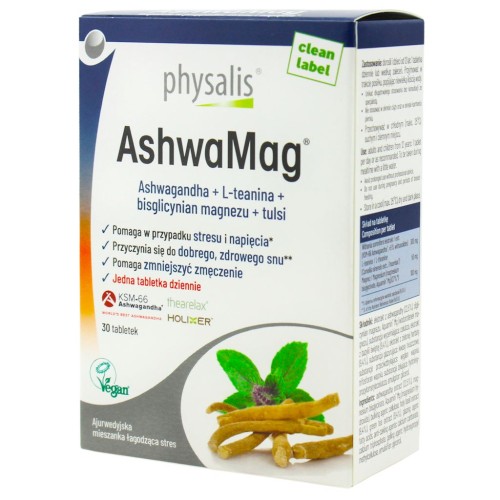 ASHWAGANDHA + MAGNEZ 30 TABLETEK - PHYSALIS-1 33761 