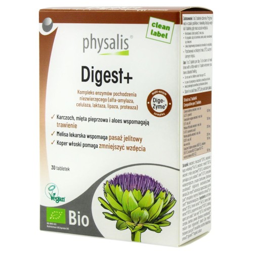 TABLETKI NA WSPARCIE TRAWIENIA (DIGEST+) BIO 30 szt. - PHYSALIS-1 33770 