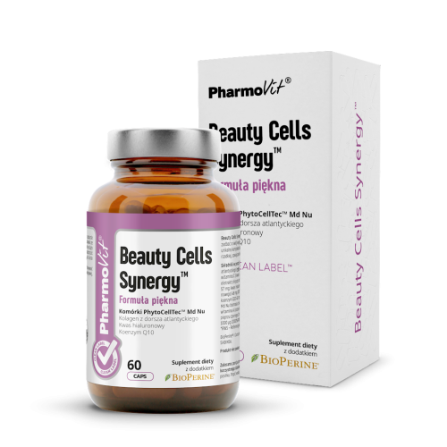 KAPSUŁKI NA PIĘKNY WYGLĄD (BEAUTY CELLS SYNERGY) BEZGLUTENOWE 60 szt. - PHARMOVIT (CLEAN LABEL)-1 33782 