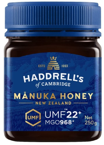MIÓD MANUKA MGO 968+ UMF 22+ 250 g - HADDRELL'S OF CAMBRIDGE-1 33784 