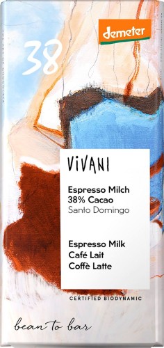 CZEKOLADA MLECZNA ESPRESSO DEMETER BIO 90 g - VIVANI-1 33795 