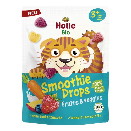 CHRUPKI OWOCOWO - WARZYWNE LIOFILIZOWANE DO SMOOTHIE BEZ DODATKU CUKRÓW OD 3 ROKU BIO 15 g - HOLLE-1 33803 