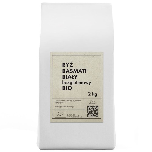 RYŻ BASMATI BIAŁY BEZGLUTENOWY BIO 2 kg - THE PLANET-1 33867 