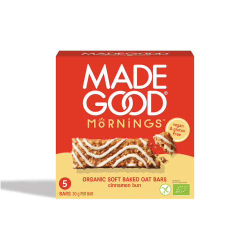 BATONIKI OWSIANE SOFT Z CYNAMONEM BEZGLUTENOWE BIO (5 x 30 g) 150 g - MADEGOOD MORNINGS-1 33876 