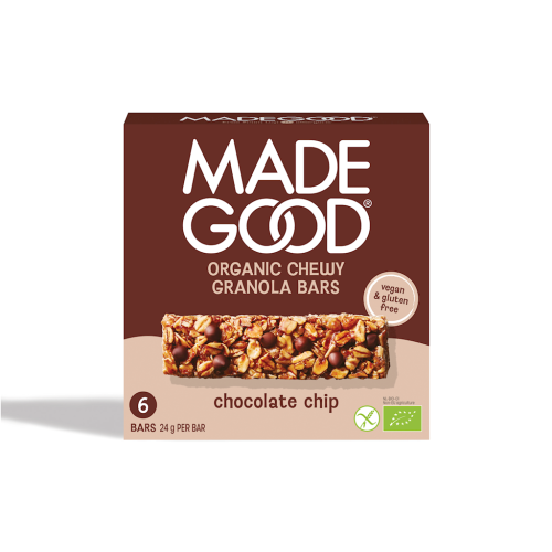 BATONIKI GRANOLA CRUNCHY Z CZEKOLADĄ BEZGLUTENOWE BIO (6 x 24 g) 144 g - MADEGOOD-1 33879 