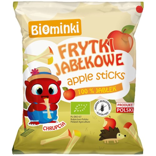 FRYTKI JABŁKOWE BEZGLUTENOWE BIO 40 g - BIOMINKI-1 33924 