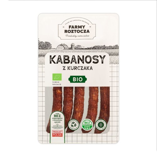 KABANOSY Z KURCZAKA BIO 150 g - FARMY  ROZTOCZA (NA ZAMÓWIENIE)-1 33935 