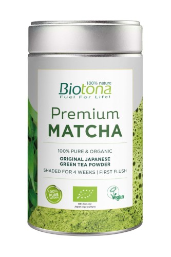 HERBATA ZIELONA MATCHA JAPOŃSKA PREMIUM BIO 80 g - BIOTONA-1 33983 