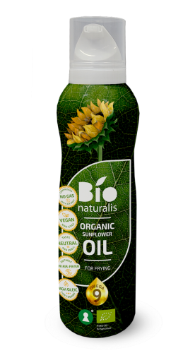 OLEJ SŁONECZNIKOWY (SPRAY) DO GOTOWANIA I SMAŻENIA TŁOCZONY NA ZIMNO BIO 200 ml - EKKO (BIONATURALIS)-1 34007 