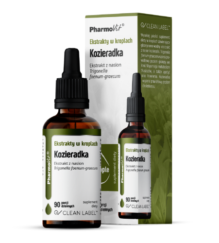 EKSTRAKTY W KROPLACH KOZIERADKA BEZGLUTENOWE 30 ml - PHARMOVIT (CLEAN LABEL)-1 34066 