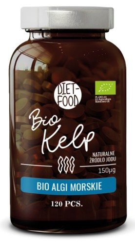 ALGI MORSKIE KELP BIO 120 TABLETEK - DIET-FOOD-1 34075 