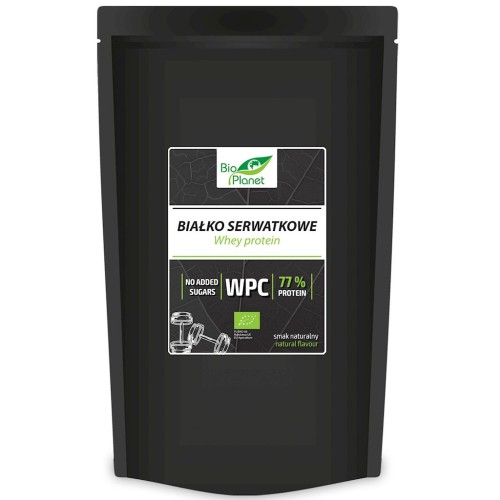 BIAŁKO SERWATKOWE NATURALNE (WPC 77) BIO 500 g - BIO PLANET-1 34077 