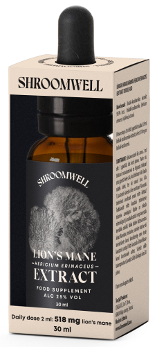 GRZYBY SOPLÓWKA JEŻOWATA (LION'S MANE) EKSTRAKT W KROPLACH 30 ml - SHROOMWELL-1 34117 
