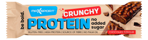 BATON PROTEINOWY CRUNCHY KAKAOWY W CZEKOLADZIE MLECZNEJ BEZ DODATKU CUKRÓW BEZGLUTENOWY 40 g - MAXSPORT-1 34170 