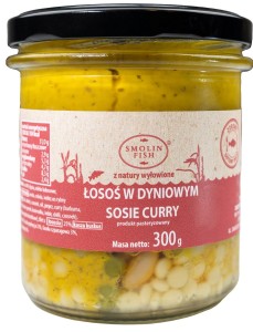 ŁOSOŚ W DYNIOWYM SOSIE CURRY 300 g - SMOLIN FISH (NA ZAMÓWIENIE)