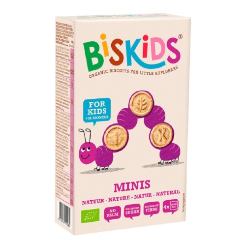 CIASTECZKA MINI JABŁKOWE OD 3 ROKU BIO 120 g - BISKIDS-1 34199 