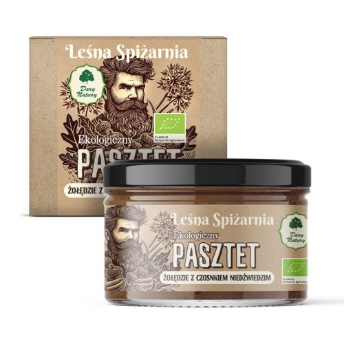 PASZTET Z ŻOŁĘDZI Z CZOSNKIEM NIEDŹWIEDZIM BIO 200 g - DARY NATURY-1 34200 
