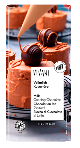 CZEKOLADA KUWERTURA MLECZNA DO GOTOWANIA BIO 150 g - VIVANI-1 34218 